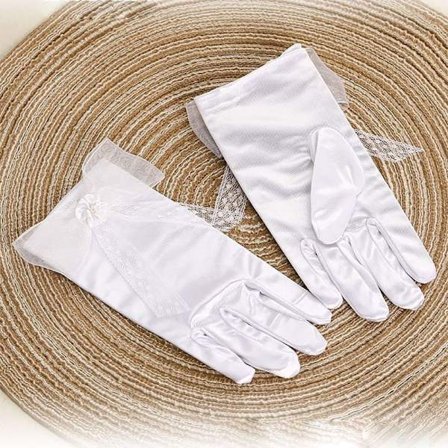 Barn Långa Handskar Full Finger Vantar Stage Handskar