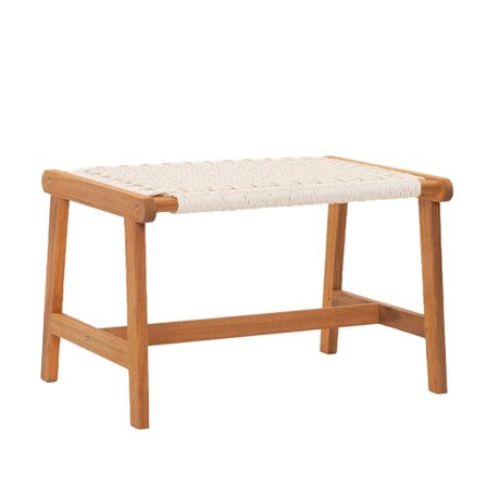 Hvid netskammel, akacietræ, 57x41x35,5 cm