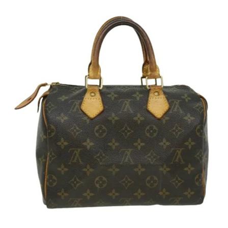 Louis Vuitton Vintage, Pre-owned Speedy 25 Monogram Handbag Bruin, Dames, Maat:ONE Size,leather