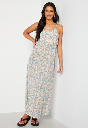 ONLY Nova Lux Strap Maxi Dress Fairway AOP: Plain o Klær