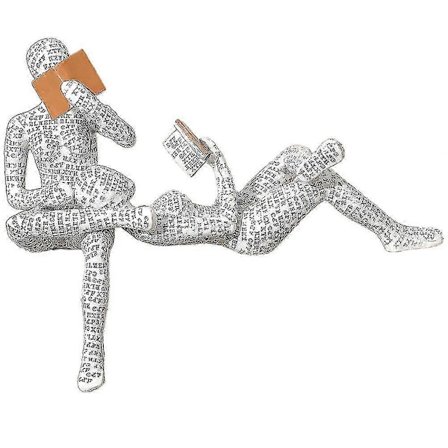 1 Sett Lesende Figur Lesende Figur Ornament Figur Skulptur Harpiks Leser Figur