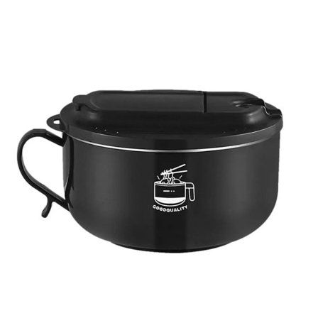 1000ml Ramen kulho kannen 304 ruostumaton teräs pikanuudelit hedelmä salaatti riisi keitto kulho iso lounas laatikko