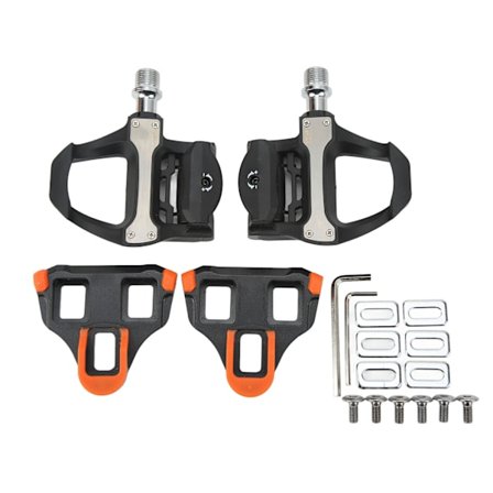 Ti Legering Nylon Självlåsande Racer Cykel Pedaler Cykelutrustning Ersättning