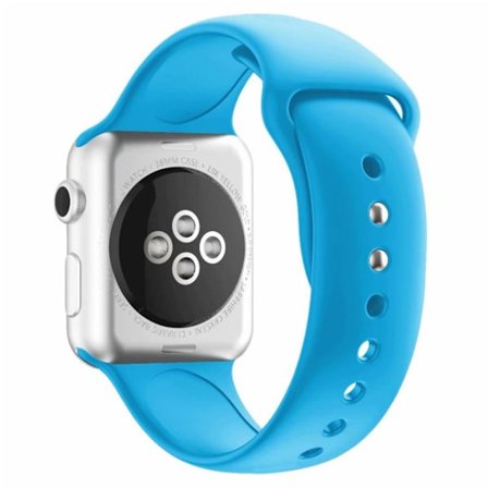 Apple Watch Series 4 40 mm klockarmband i silikon med dubbla stift - Himmelsblå