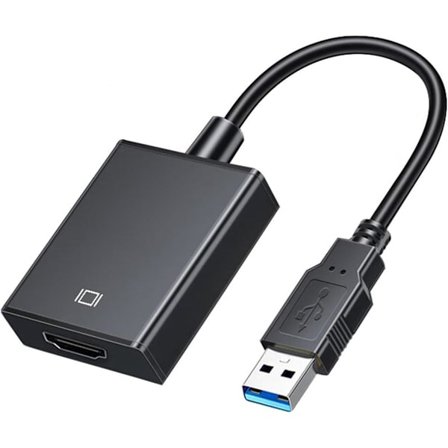 USB til HDMI-adapter, USB til HDMI-adapter, USB 3.0/2.0 til HDMI Audio Video-adapter, 1080P HD Video Grafik Kabel Konverter til PC, Laptop, HDTV TV