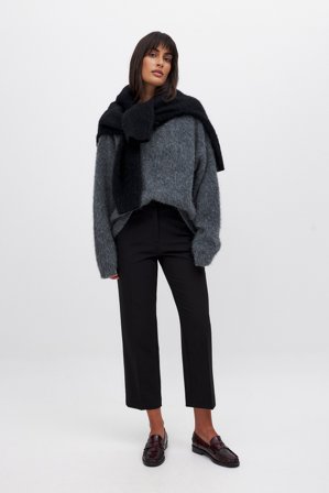 NA-KD Pantalon de costume court taille haute - Pantalons à taille haut - Noir - EU 34