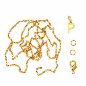 Me & My Box Gold P Pendant Set One Size - Stationery - One size - Gold - Junge - Jewelries & Jewel-case