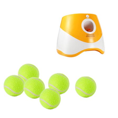 Hund automatisk bollkastare med 3/6/9 bollar hållbar bollkastmaskin för liten medelstor hund