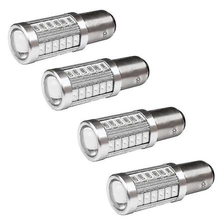 4 st röda 1157 P21/5w Bay15d superljusa 33 Smd 5630 5730 LED-bakljus dimljus 21/5w bil