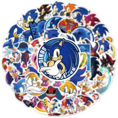 50 st Sonic Graffiti-klistermärken för bärbar dator och skateboard