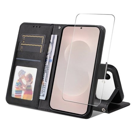 ENKAY Samsung Galaxy S26 Ultra Plånboksfodral Konstläder Ställ - Svart