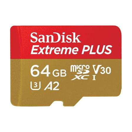 SanDisk Extreme PLUS - flashminnekort - 64 GB - microSDXC UHS-I