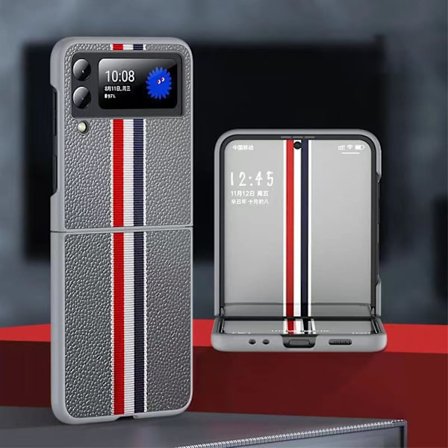 Äkta läder Limited Edition Kompatibel Samsung Galaxy Z Flip 4, Z Flip 4 Fodral Stötsäker