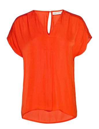Rindaiw Top Blouses Short-sleeved Orange InWear