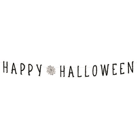 Happy Halloween Girlander Spindelvev