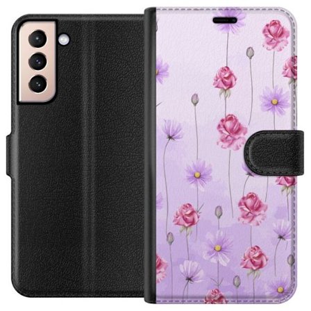 Kompatibel Tegnebogsetui til Samsung Galaxy S21 Petal Reverie Lilac Mist