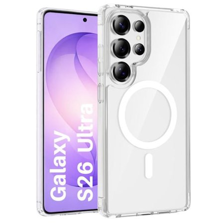 Samsung Galaxy S26 ULTRA - Läpinäkyvä silikonikuori integroitu magneettinen ympyrä Phonillico
