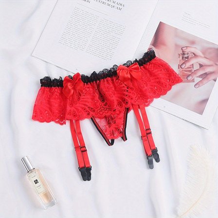 Elegante blonde strømpeholdere med klips | Sexy nettingstrømpeholdere for lårhøye strømper, søt sløyfe, ensfarget, håndvask eller profesjonell rens