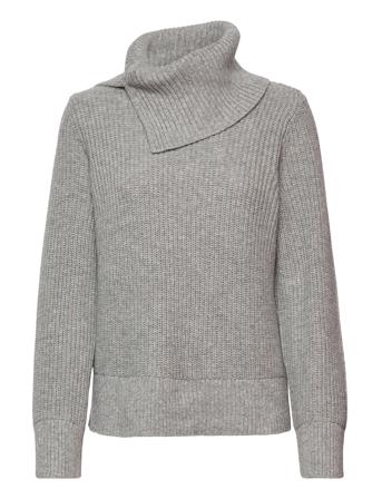 Slfberina Ls Collar Knit W Grey Selected Femme
