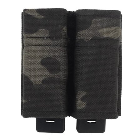 Tactical Pistol Magazine Pouch Military FAST 9MM Single Mag Bag Double Mag Hunting Airsoft Hållare med Nylon stödklämma