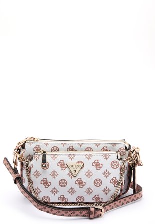 Guess Arie Double Pouch Crossbody WML White Multi Klær