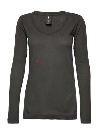 Adjustable Sleeve Slim L\S Wmn Langærmet T-shirt Sort G-Star RAW