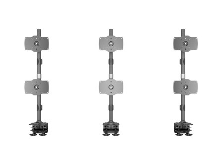 Multibrackets M - monteringssett - for 6 LCD-skjermer - svart