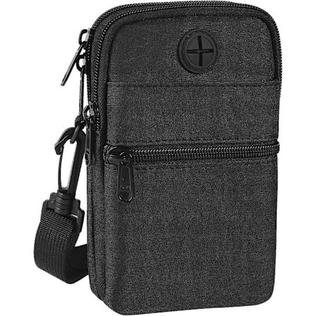 Herre skulderveske, tyverisikker skulderveske med flere lommer, vanntett herre messenger bag crossbody brystveske for reiser, sykling, fotturer 