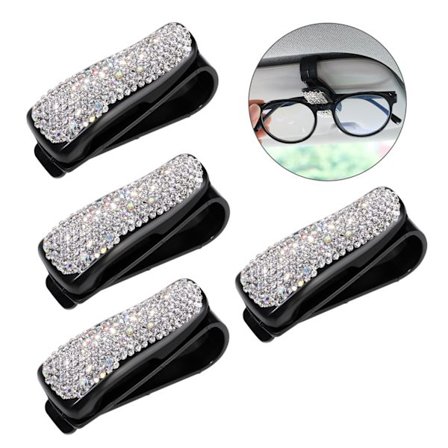 4 Stk Brilleholder til Bil Solbrilleholder Universal Bil