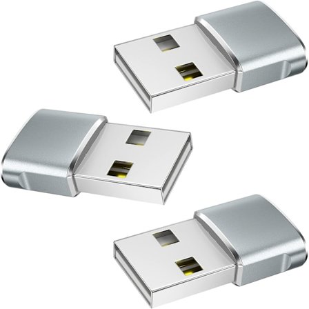 Silverfärgad USB C-hona till USB-hane-adapter, snabbladdning och dataöverföring, adapter för iPhone 12/13