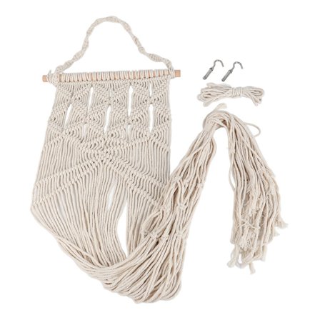 Makramee-kissan riippumatto, roikkuva kudottu kissan sänky, makramee-seinäkoriste