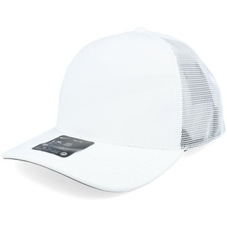 Nike - Vit trucker Keps - Dri-fit Rise Cap Ab Big Swoosh White A-Frame Trucker @ Hatstore