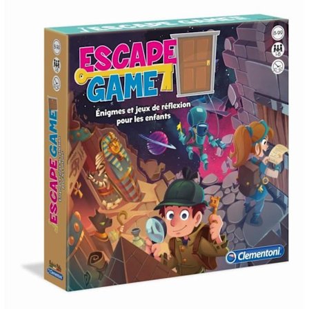 Clementoni - Escape Game - 3 rum: Pharaoh, Space, Castle - 1 till 8 spelare