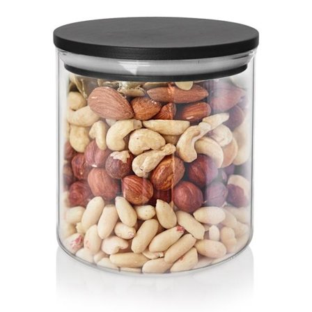 Glasburk med Bambu Lock – Högkvalitativ Förvaring