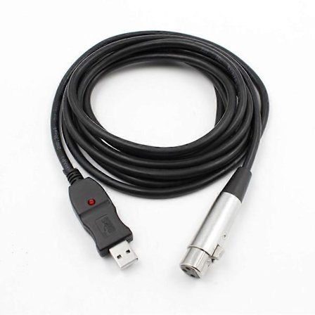 USB Hane till XLR Hona Mikrofon USB MIC Länkkabel Ny [DB]