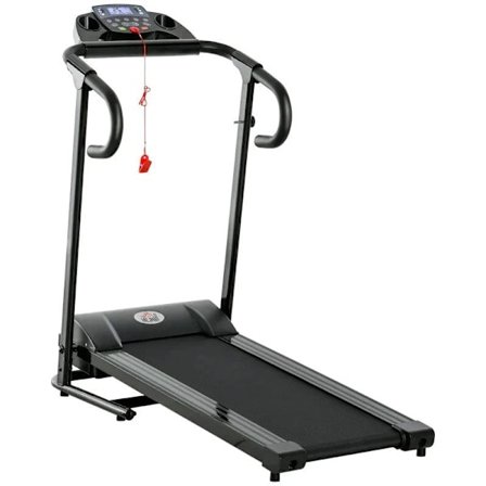Rootz Løbebånd - Elektrisk Løbebånd - Sammenfoldelig - 500 W 0,8-10 km/t 0,75HK - LCD Display - Med Mobiltelefon Holder - Sort - 123 x 62 x 117 cm
