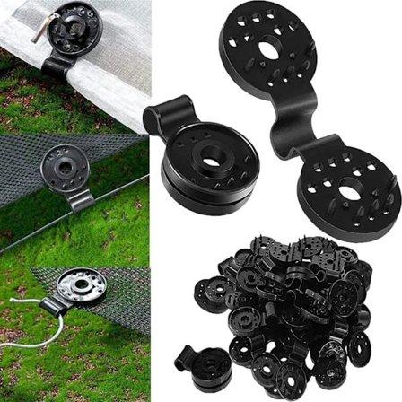 50 stk. klemmer til skyggeklud, fastgørelsesklemmer til presenning, speciel klemme med plastikøje, anti-UV-behandlede fastgørelsesklemmer