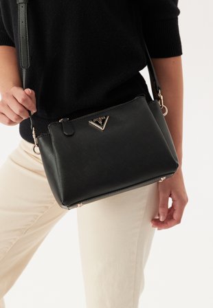 Guess Noelle Tri Compartment Xbody Black Klær