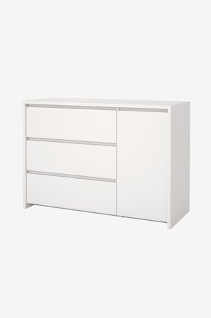 Tvilum - Next -sideboard med 1 dörr och 3 lådor - Vit - Skänkar & sideboards - Från Homeroom