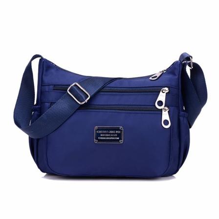 Kvinder Dame Håndtaske Nylon Crossbody Skulder Vandtæt Stof Taske Fashion Dark Blue