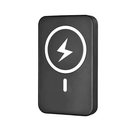 Magnetisk Powerbank 10000mAh, 20W Snabbladdning Trådlös Liten USB-C Batteripack med Mag-safe Svart