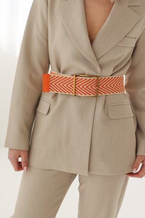 Corset Belt Textile Orange 75