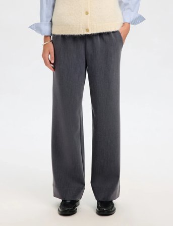 Selected Slfpatricia Mw Wide Pant B - Grey - 36