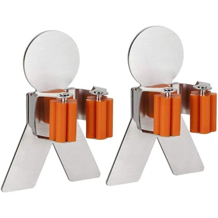 Luudan- ja Mopiteline, 304 Ruostumattomasta Teräksestä Harjattu & Liukumaton Silikoninen Itseliimautuva Asennus Hyllyt Ihmiskehon Jousikiinnitteisellä