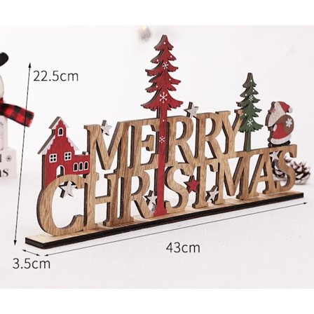 D-Jul Hängande Dekoration Dörrskylt God Jul Trä H