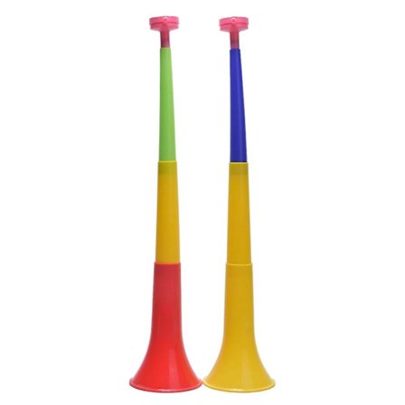 Vuvuzela VM-horn Et must for årets VM Ekstremt høyt (og irriterende) Ca. 38 cm i lengde