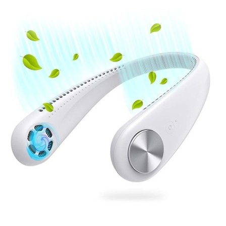 Cooling Neck Fan Leafless Hanging Neck Fan Bladeless Ventilator Usb Rechargeable Neckband Fans