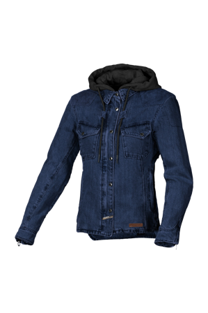 Motorhoodie Dames Macna Inland Blauw/Bruin M