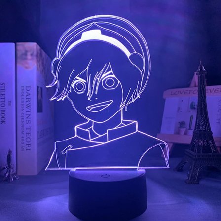 Toph Beifong lampa 3D Illusion Nattljus, Fjärrkontroll Tab