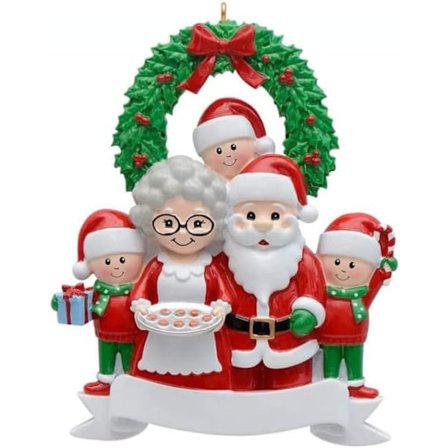 Personlige juledekorationer snemand familie juledekorationer